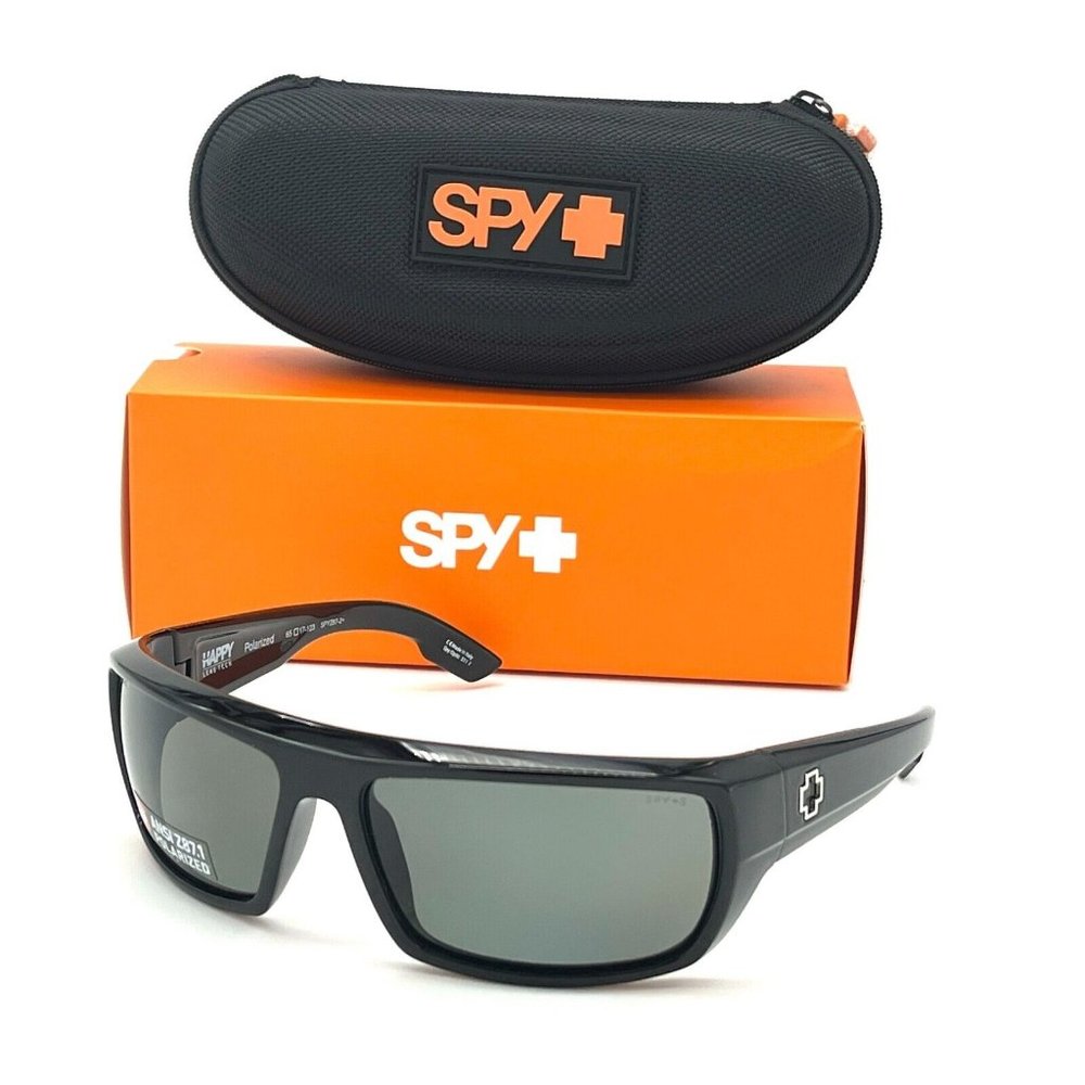 SPY BOUNTY  Black / HDPlus Gray Green Polarized 65mm Sunglasses